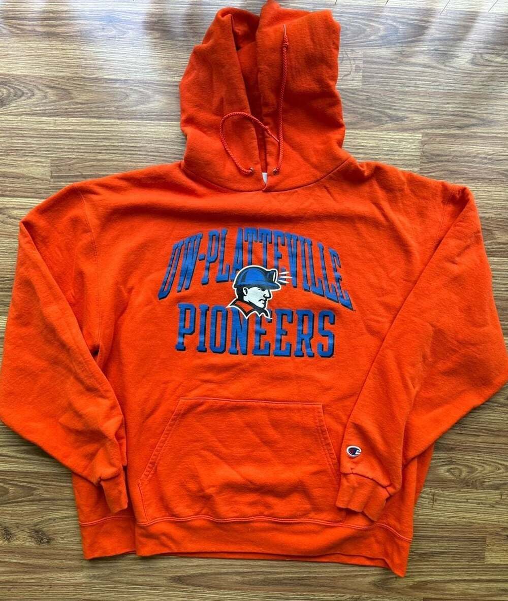 Champion Eco Fleece UW-Platteville Pioneers Hoodie Orange